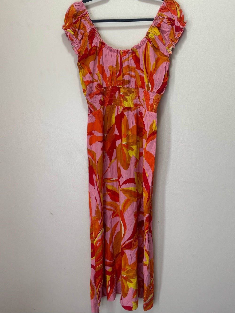 Friends Like These Ruffle Square Neck Smocked Waist Maxi Sundress